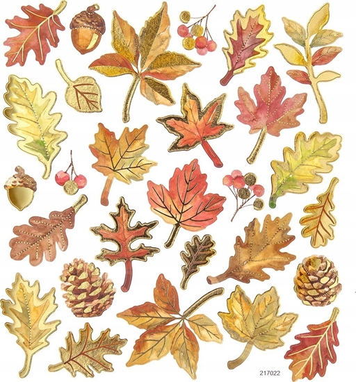 Picture of Dalprint Naklejki papierowe - Licie jesienne 28szt