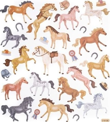 Изображение Dalprint Naklejki z brokatem DPCRAFT Konie 29szt. Dalprint