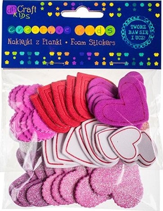 Picture of Dalprint Naklejki z pianki DPCRAFT Serca print i brokat 50szt. Dalprint