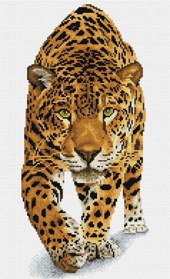 Picture of Dante Haft diamentowy Diamond Dotz Leopard na polowaniu 40x60cm DQ9007