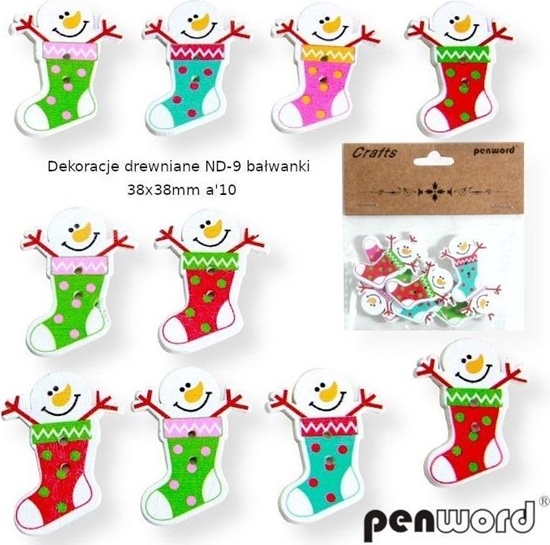 Picture of Dekoracja drewniana bawanki 38x28mm