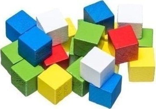 Picture of Dekoracja witeczna BREWIS Kostki drewniane kolorowe 1,5cm 21szt