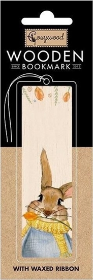 Изображение Dekoracja witeczna Cozywood Zakadka drewniana Królik Wielkanoc Wielkanocny