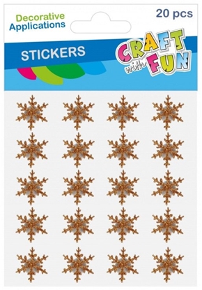 Изображение Dekoracja witeczna Craft with Fun OZDOBA BN NAKLEJKI GWIAZDKI ZLOT 20SZT CF 12/144