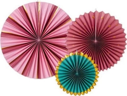 Attēls no Dekoracja witeczna PartyDeco Rozety dekoracyjne, burgund, 26-43 cm one size () - 4900-uniw