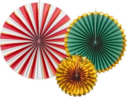 Attēls no Dekoracja witeczna PartyDeco Rozety dekoracyjne, mix, 26-43 cm one size