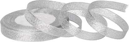 Picture of Dekoracja witeczna Teka Wst±ka brokatowa srebrna 12mmx22m
