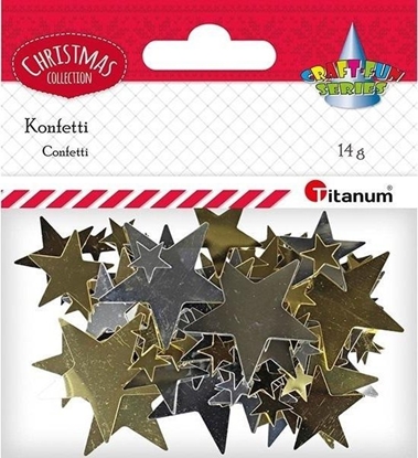 Picture of Dekoracja witeczna Titanum Konfetti Gwiazdki 14g zote, srebrne
