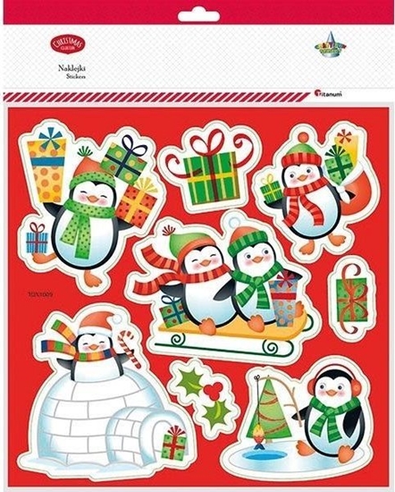 Picture of Dekoracja witeczna Titanum Naklejki wypuke MIX 8szt