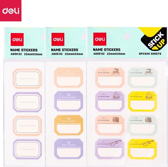 Picture of Deli NAKLEJKA OPISOWA DELI A60002 8 SZTUK * 6 KARTEK