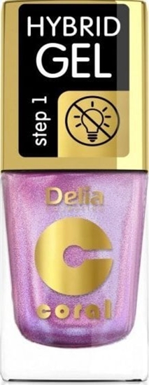 Picture of Delia DELIA COSMETICS Coral Hybrid Gel Lakier hybrydowy do paznokci nr 105 - multirefleks (bez lampy) 11ml