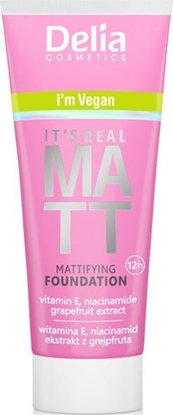 Attēls no Delia Delia Cosmetics It`s Real Matt Podkad matujcy odywczo-nawilajcy nr 106 Coffee 30ml