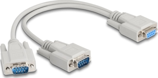 Picture of Delock Adapter Y cable D-Sub9 1 x female to 2 x male with screws 30 cm