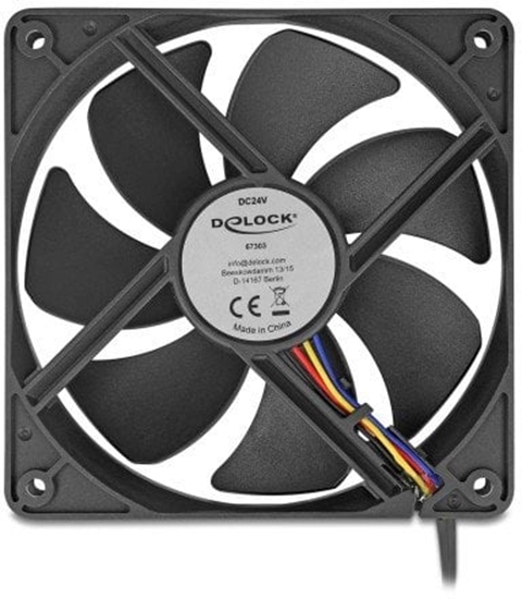Picture of Delock Axial Fan 24 V DC, 120 x 120 x 25 mm black