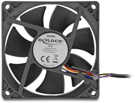 Picture of Delock Axial Fan 24 V DC, 80 x 80 x 25 mm black