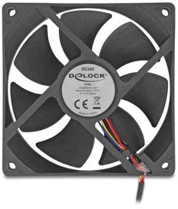 Picture of Delock Axial Fan 24 V DC, 92 x 92 x 25 mm black