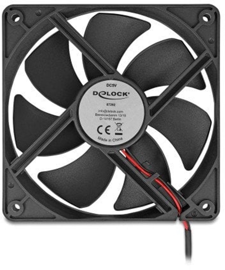 Picture of Delock Axial Fan 5 V DC, 120 x 120 x 25 mm black