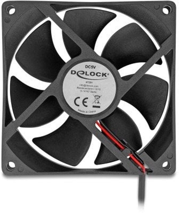 Picture of Delock Axial Fan 5 V DC, 92 x 92 x 25 mm black