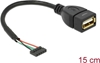 Picture of Kabelis USB2.0 pinheader 2.00mm 5pin > TypeA, F/F