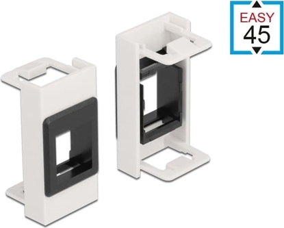 Attēls no Delock Easy 45 Module Keystone Holder 22.5 x 45 mm, white / black
