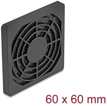 Attēls no Delock Fan Grill with Dust Filter 60 x 60 mm black