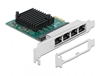 Picture of Delock PCI Express x1 Network Card Gigabit LAN 4 x RJ45 RTL8111