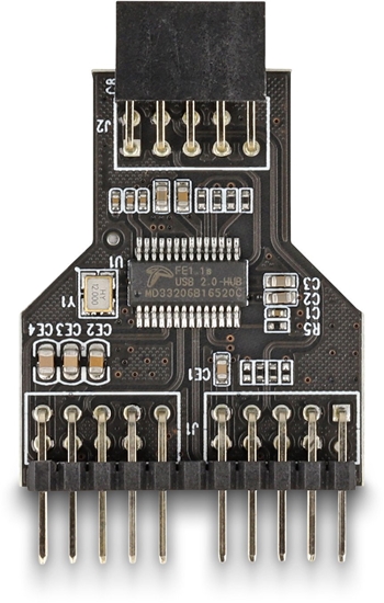 Picture of Delock USB 2.0 Hub 9 pin Pin Header female to 2 x 9 pin Pin Header male