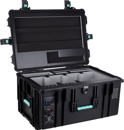 Attēls no DEQSTER 10-744118 adowarka do urzdze przenonych Tablet Czarny, Turkusowy Prd przemienny Wewntrzna, Zewntrzna