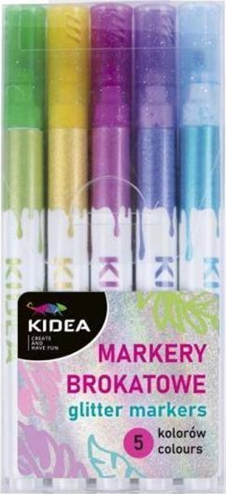 Picture of Derform Markery brokatowe 5 kolorów KIDEA