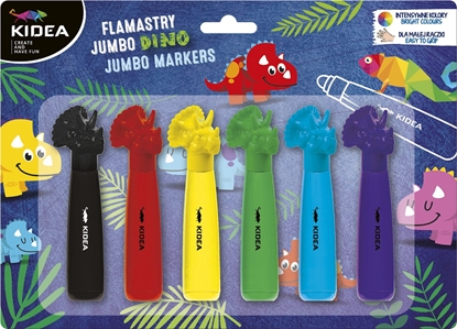 Изображение Derform PISAKI 6KOL JUMBO Z FIGUR DINOZAURY KIDEA B/C