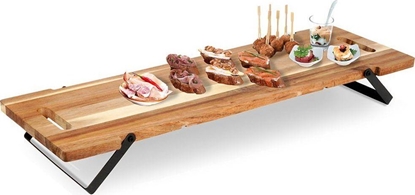 Picture of Deska do krojenia Excellent Houseware Taca deska do serwowania drewniana na skadanych nókach 67,5x19,3x7,5 cm