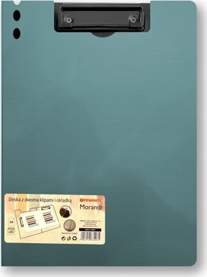 Picture of Deska z klipem i okadk PENMATE Morandi A4 niebieskoszara