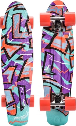 Attēls no Deskorolka Meteor Deskorolka Multikolor Graffiti fioletowa (22604)