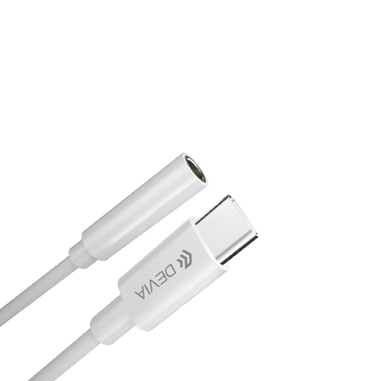 Picture of Devia adapter Smart USB-C - jack 3,5mm white