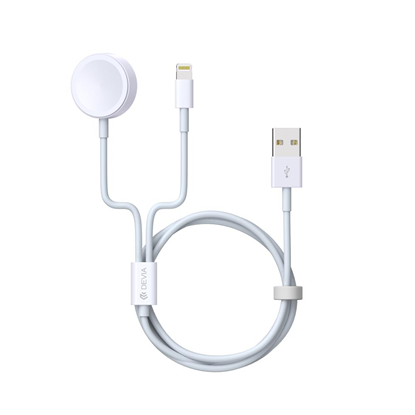 Attēls no Devia cable Smart 2in1 V2 USB - Lightning white wi