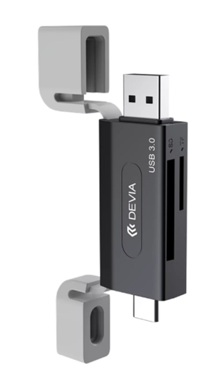 Picture of Devia EL240 USB / USB-C 3.0 Card Reader