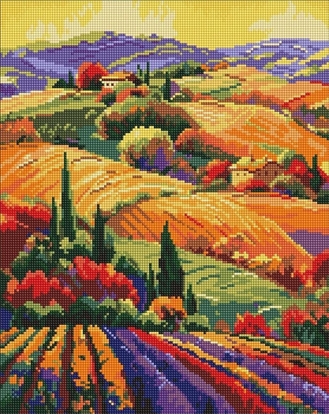 Picture of Diamentowa mozaika - Kolorowy krajobraz 40x50cm