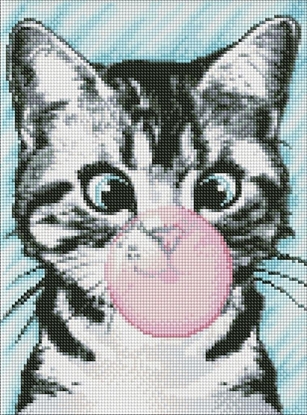 Picture of Diamentowa mozaika - Róowa baka 30x40cm