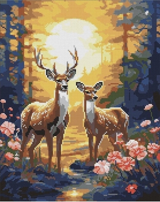 Picture of Diamentowa mozaika - Wdziczny jele 40x50cm