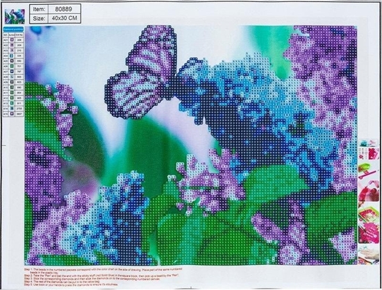Изображение Diamentowa mozaika 5D - Butterfly 30x40 80889