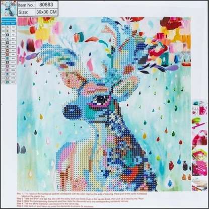 Изображение Diamentowa mozaika 5D - Deer 30x30 80883