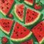 Изображение Diamentowa mozaika bez ramy - Apetyczny arbuz