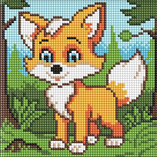 Picture of Diamentowa mozaika bez ramy - Puszysty lis Kids