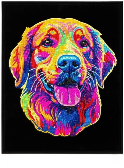 Picture of Diamond Dotz - Adults Flocked Neon Golden Retrieve