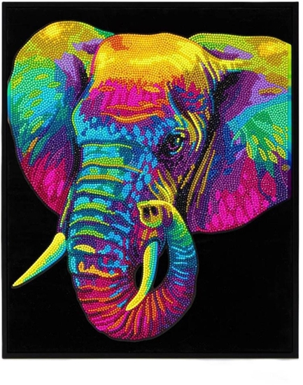 Picture of DIAMOND DOTZ ADULTS FLOCKED NEON ELEPHANT
