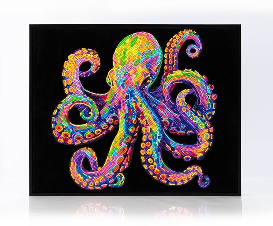 Изображение DIAMOND DOTZ ADULTS FLOCKED NEON OCTOPUS