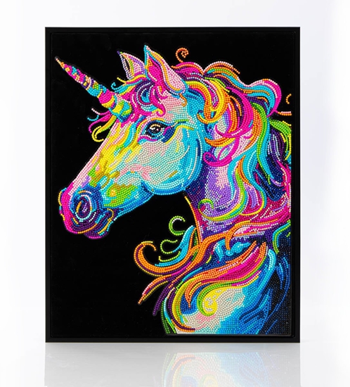 Picture of DIAMOND DOTZ ADULTS FLOCKED NEON UNICORN