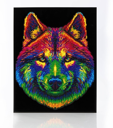 Attēls no DIAMOND DOTZ ADULTS FLOCKED NEON WOLF