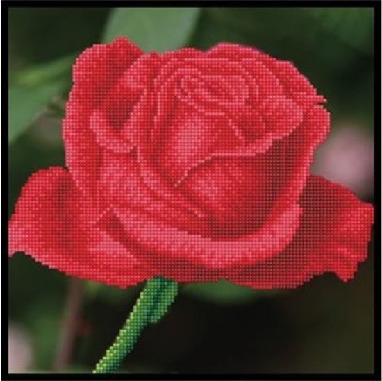 Изображение DIAMOND DOTZ Haft diamentowy Diamond Dotz Czerwona róa 33x33cm DDK5038