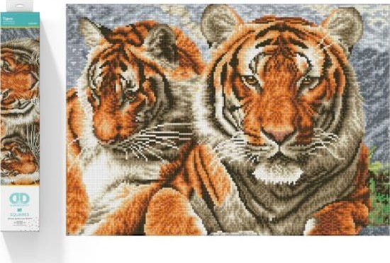 Picture of DIAMOND DOTZ Haft diamentowy Diamond Dotz Diamentowa mozaika Tygrysy 59,5x45cm DQ10003